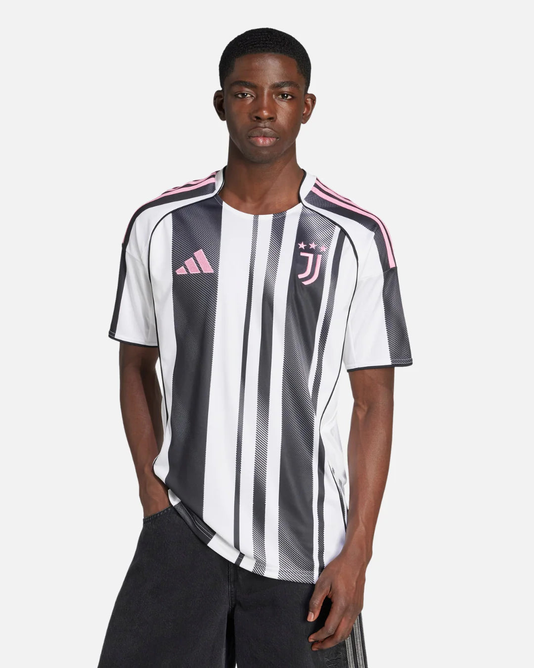 Maillot Domicile Juventus 2025/2026 - Blanc/Noir/Rose - Édition Joueur